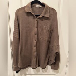 Carly Jean Los Angeles Brown Bailey Top